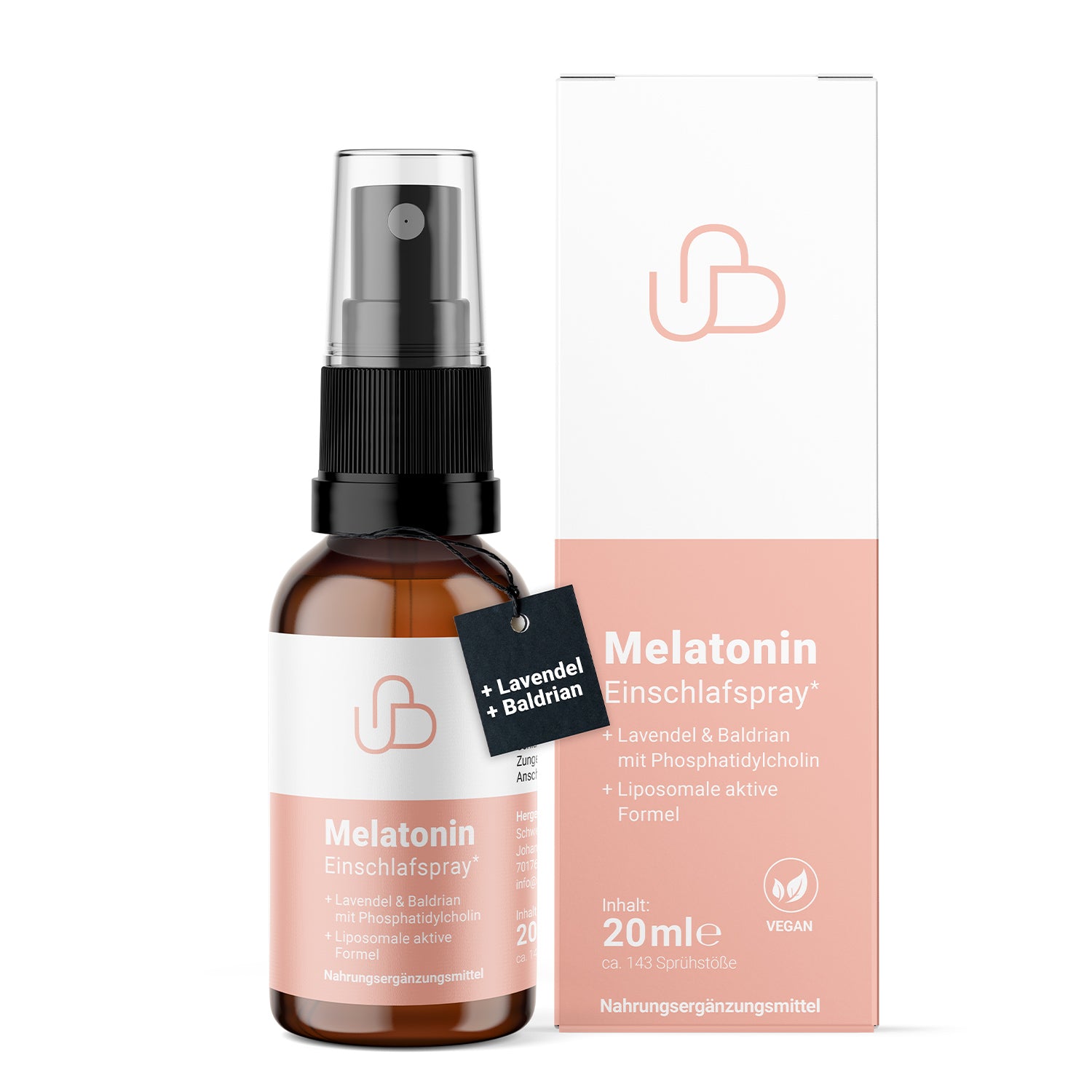 Melatonin Einschlafspray mit Baldrian und Lavendel